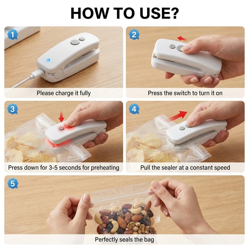 SealMate Pro – Mini Portable Heat Bag Sealer
