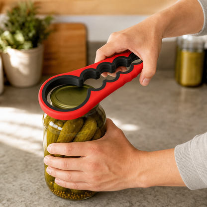 GripMaster Multi-Function Jar & Bottle Opener — Non-Slip Silicone Tool