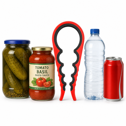 GripMaster Multi-Function Jar & Bottle Opener — Non-Slip Silicone Tool