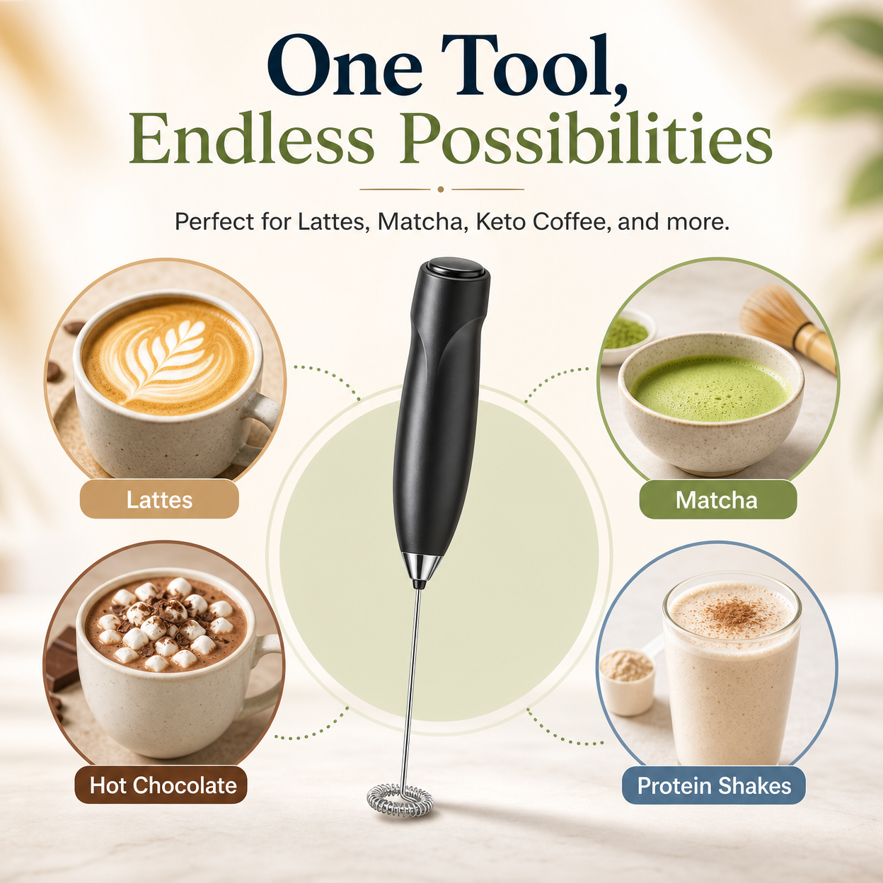 FoamCraft Electric Milk Frother